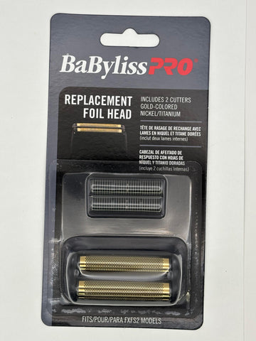 BaBylissPRO Professional Replacement Double Foil Shaver Head with 2 Cutters,