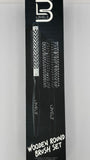 L3VEL3 Wooden Round Brush Set