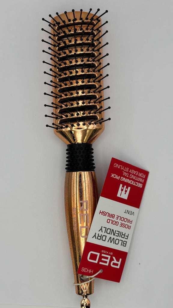 Red by Kiss HH36 Rose Gold Chrome Vent Paddle Brush